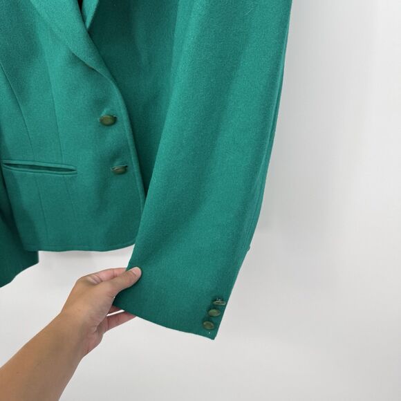 Pendleton Vintage Green Wool Blazer Made in USA Business Size 12 - Picture 7 of 12